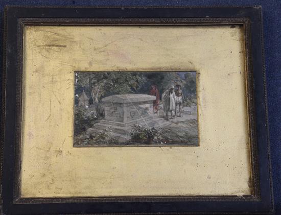 William Simpson (1823-1899) Tomb of Frederick Austen Richardson, 4.5 x 7.25in. & 5 x 7.25in.